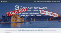 Desktop Screenshot of catholicanswerscruise.com